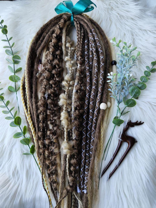 Dark & Ashy Blonde Dreads - Trendy Double-Ended Extensions for Boho Vibes