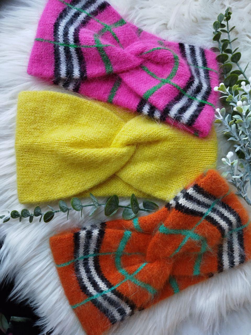 Handmade Yellow Angora Headband - Cozy Winter Ear Warmer