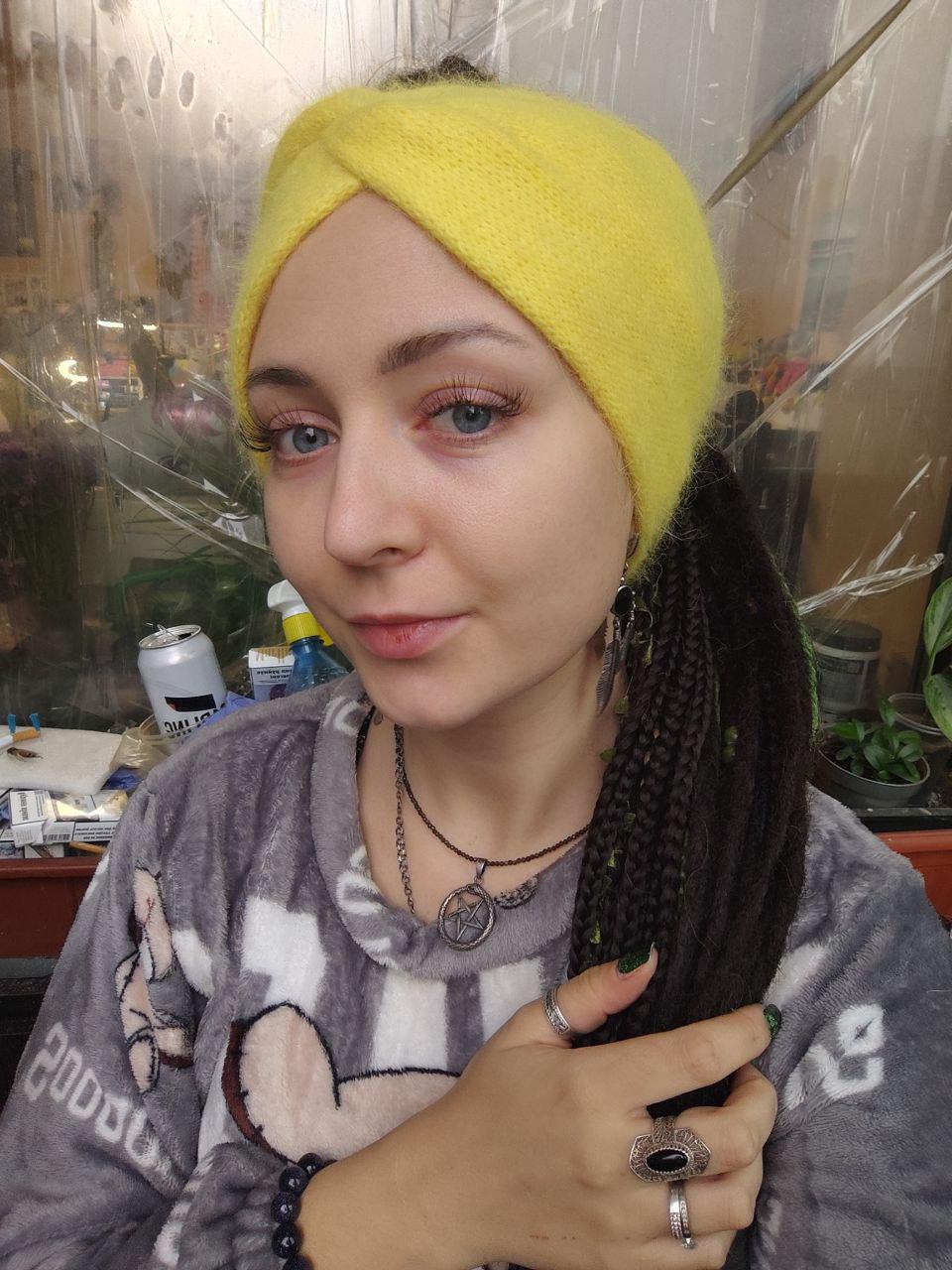 Handmade Yellow Angora Headband - Cozy Winter Ear Warmer