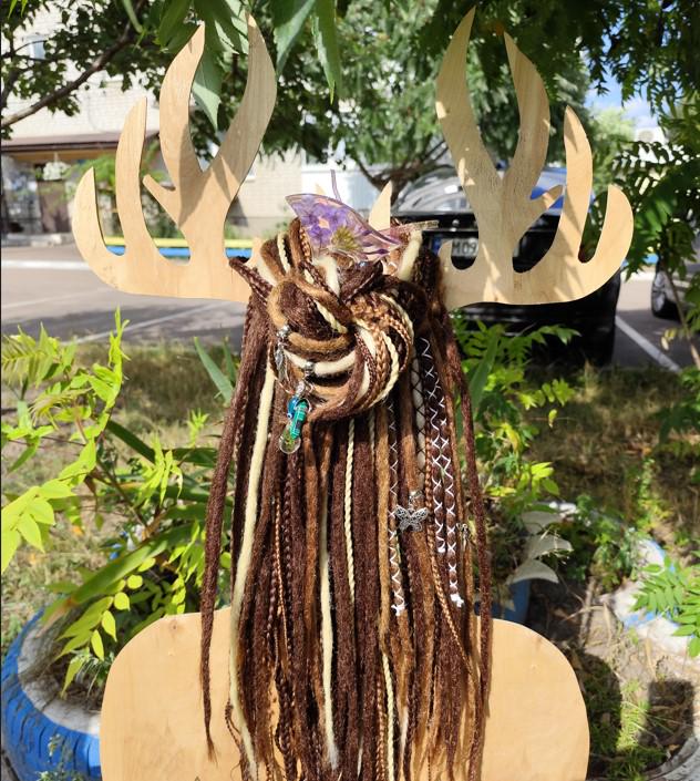 Boho Chic Brown and Blond Synthetic Crocheted Dreads Extensions