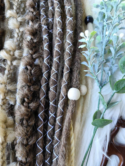 Dark & Ashy Blonde Dreads - Trendy Double-Ended Extensions for Boho Vibes