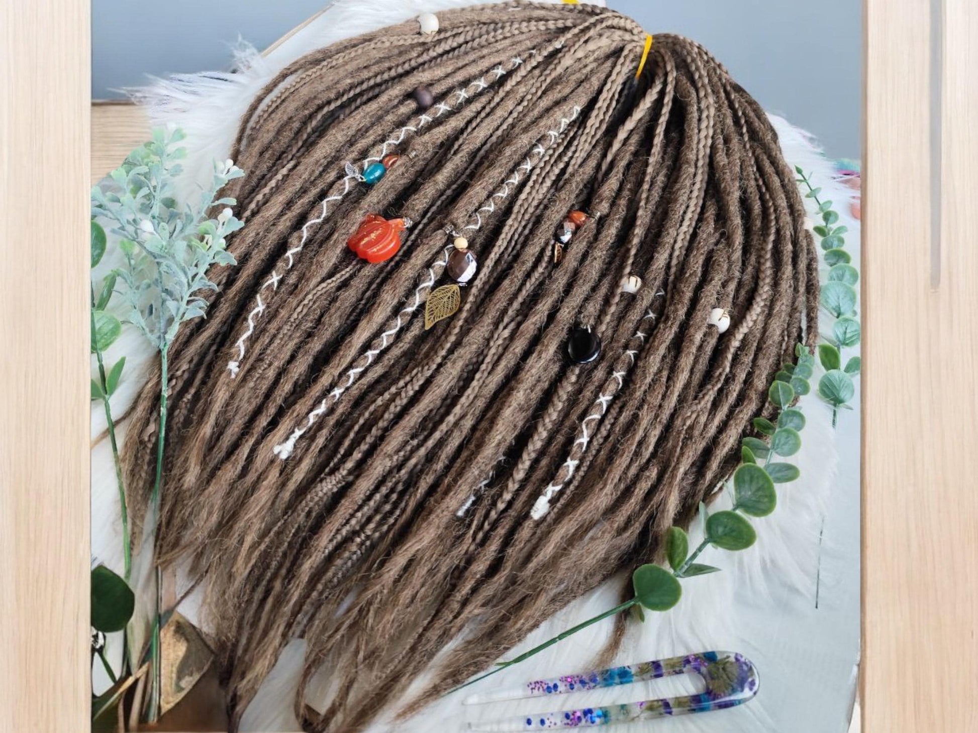 Custom Dark Blond Crocheted Dreadlocks - Natural-Looking Dreads for Boho Babes