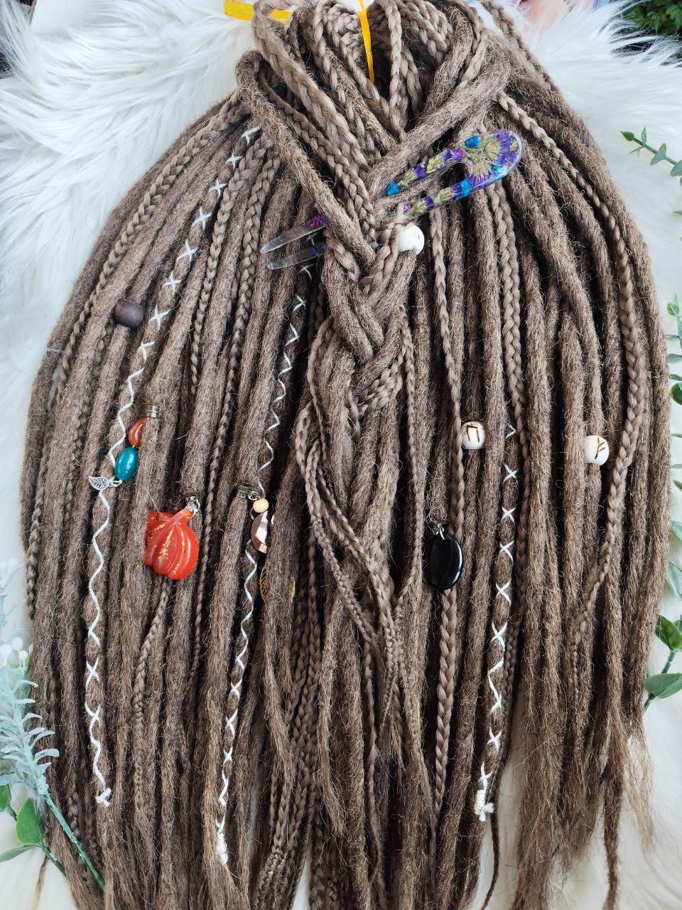 Custom Dark Blond Crocheted Dreadlocks - Natural-Looking Dreads for Boho Babes