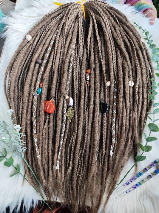 Custom Dark Blond Crocheted Dreadlocks - Natural-Looking Dreads for Boho Babes