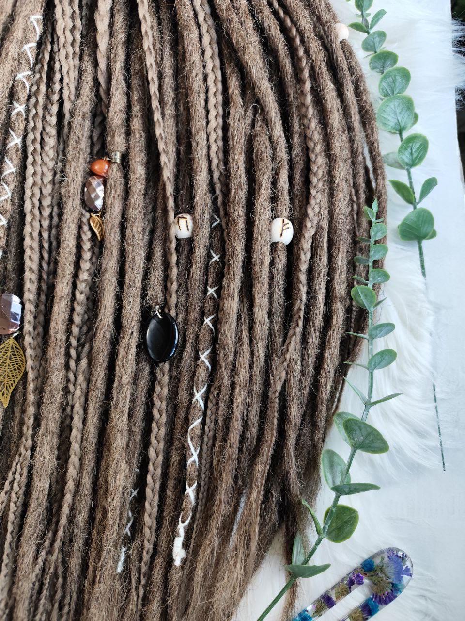 Custom Dark Blond Crocheted Dreadlocks - Natural-Looking Dreads for Boho Babes