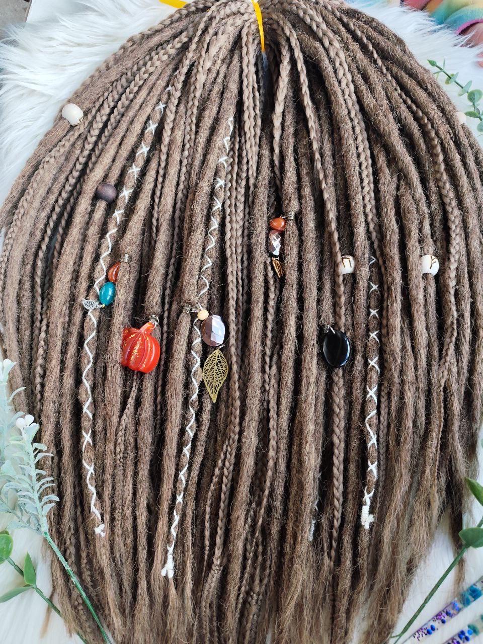 Custom Dark Blond Crocheted Dreadlocks - Natural-Looking Dreads for Boho Babes