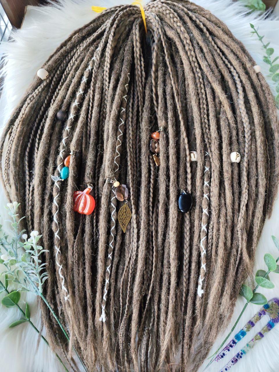 Custom Dark Blond Crocheted Dreadlocks - Natural-Looking Dreads for Boho Babes