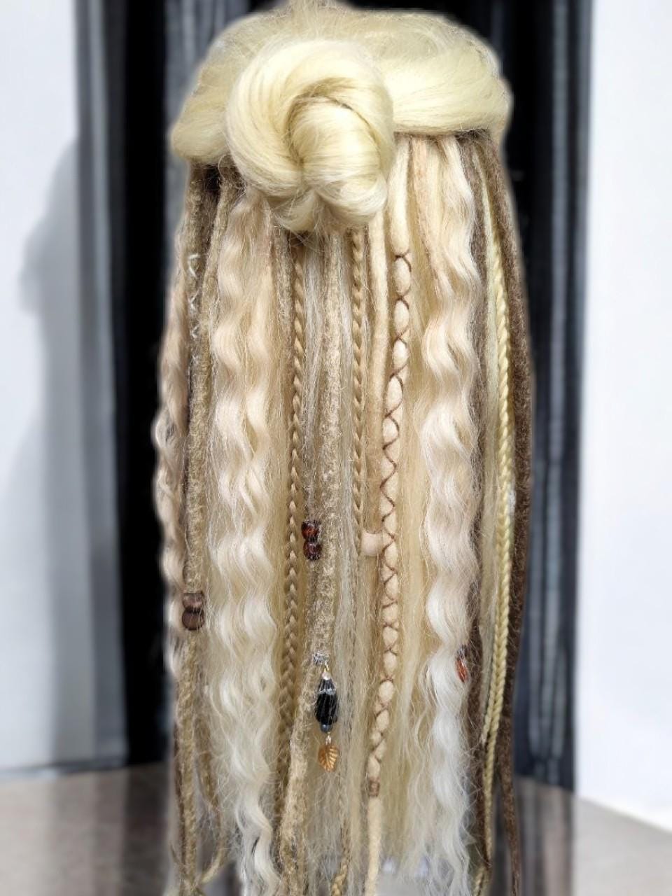 Boho Clip-In Dreads in Mix of Blondes