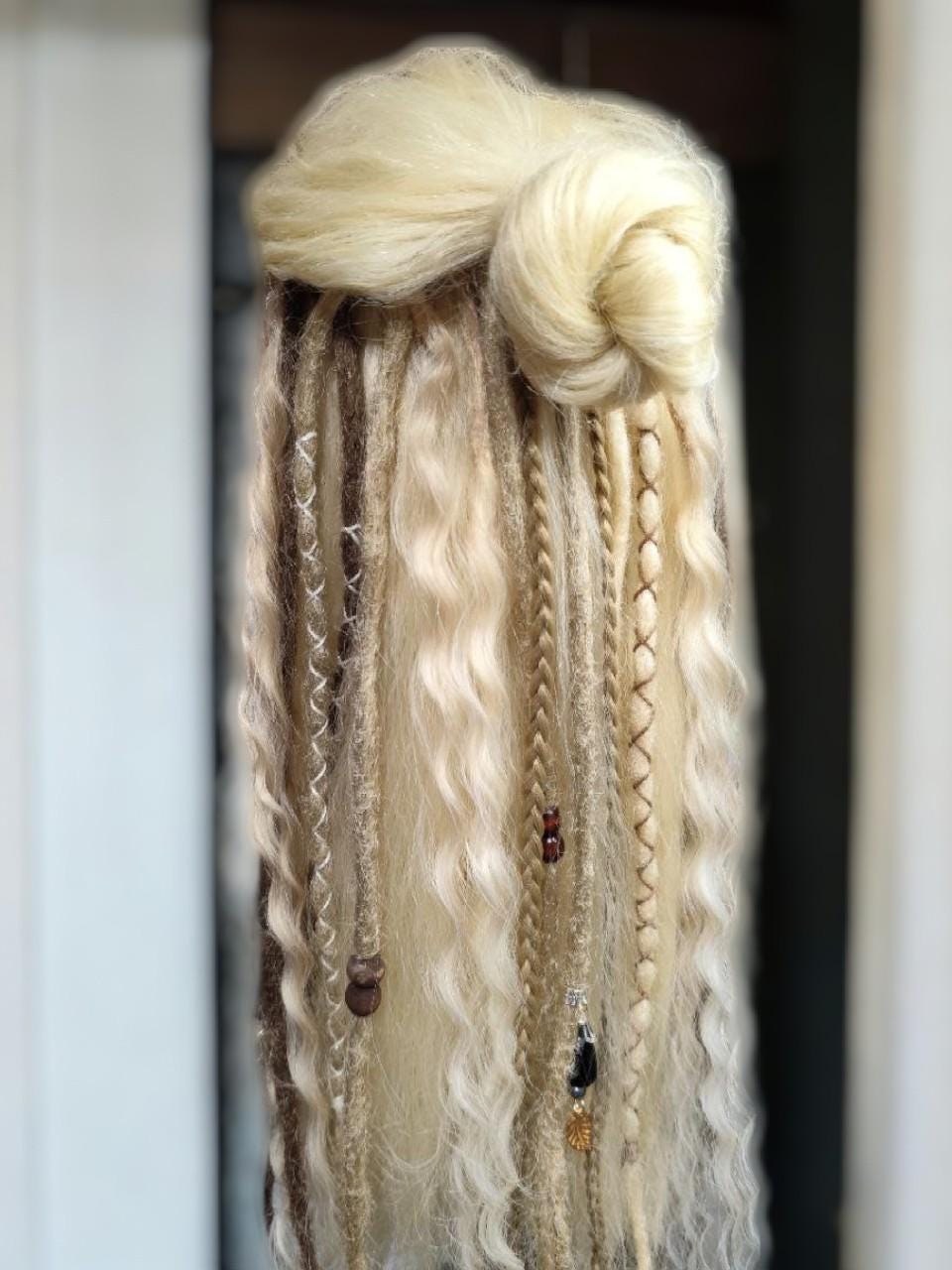 Boho Clip-In Dreads in Mix of Blondes