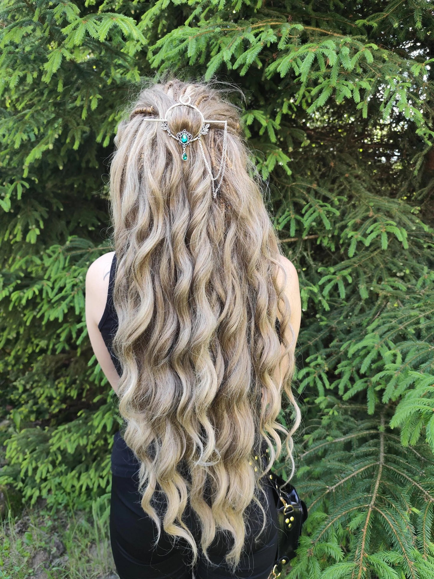 Ash Blonde Curly Brushable Fake Dreads – Natural Boho Set
