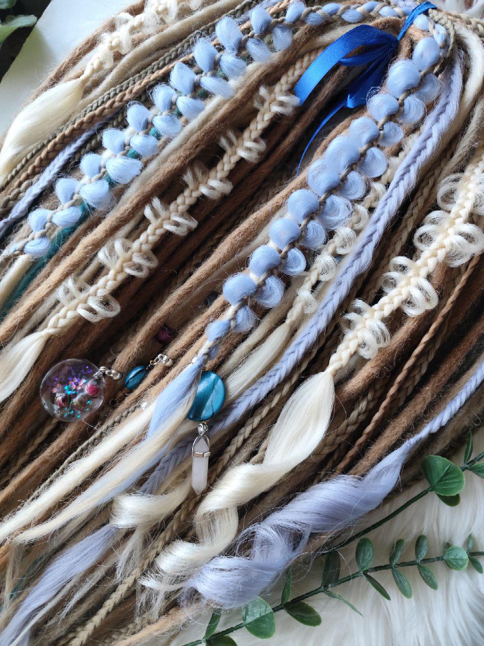 Boho Chic Weizenblond, Sendy &amp; Dunkelblond Doppelendige Synthetische Dreads