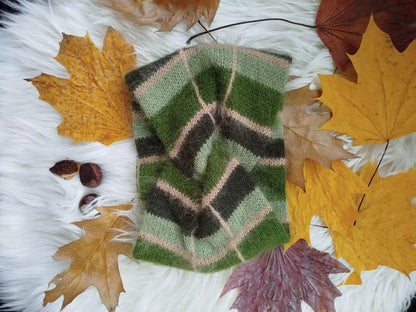 Rosa Angora-Ohrwärmer - Handgestricktes Stirnband für den Winter