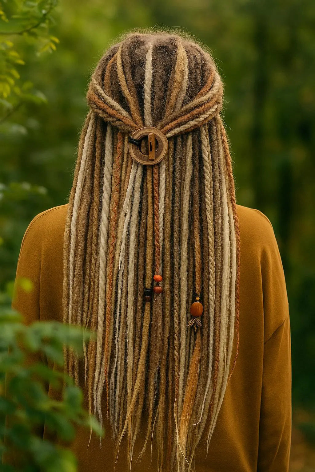 Dirty Strawberry Milky Blonde Boho Fake Dreads – Double Ended Synthetic Dreads