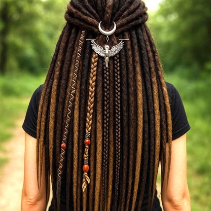 Brown to Blonde Ombre Dreads & Braids Mix – Natural Double Ended Extensions