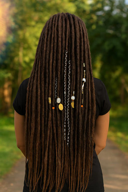 Boho Dark Brown Double Ended Fake Dreads – Deep Chocolate Dreadlock Extensions