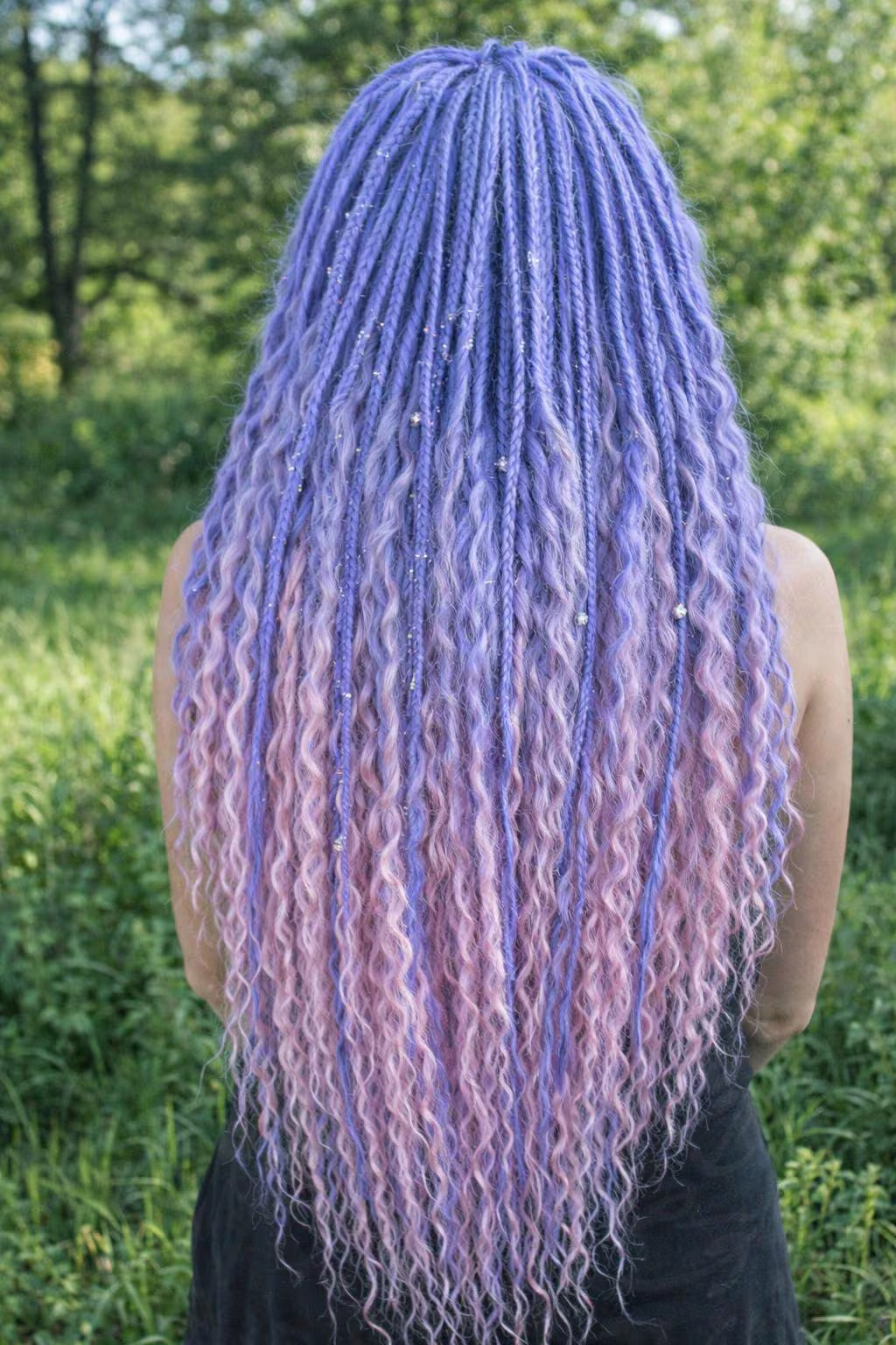 Purple to Pink Hidden Base Visible Length Hair Extensions