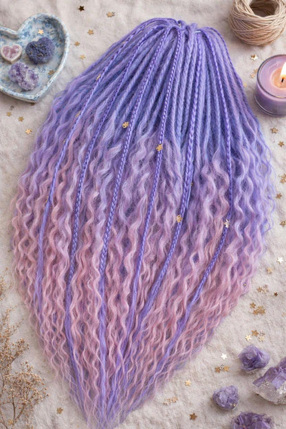 Purple to Pink Hidden Base Visible Length Hair Extensions