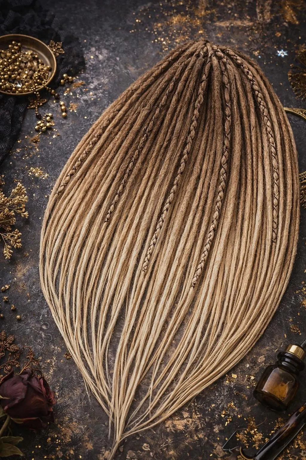 Ombre Blonde Dreadlock Extensions – Soft Synthetic Dreads, Natural Gradient Look