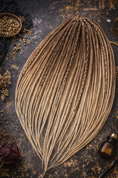 Ombre Blonde Dreadlock Extensions – Soft Synthetic Dreads, Natural Gradient Look