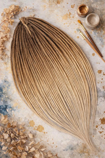Ombre Blonde Dreadlock Extensions – Soft Synthetic Dreads, Natural Gradient Look