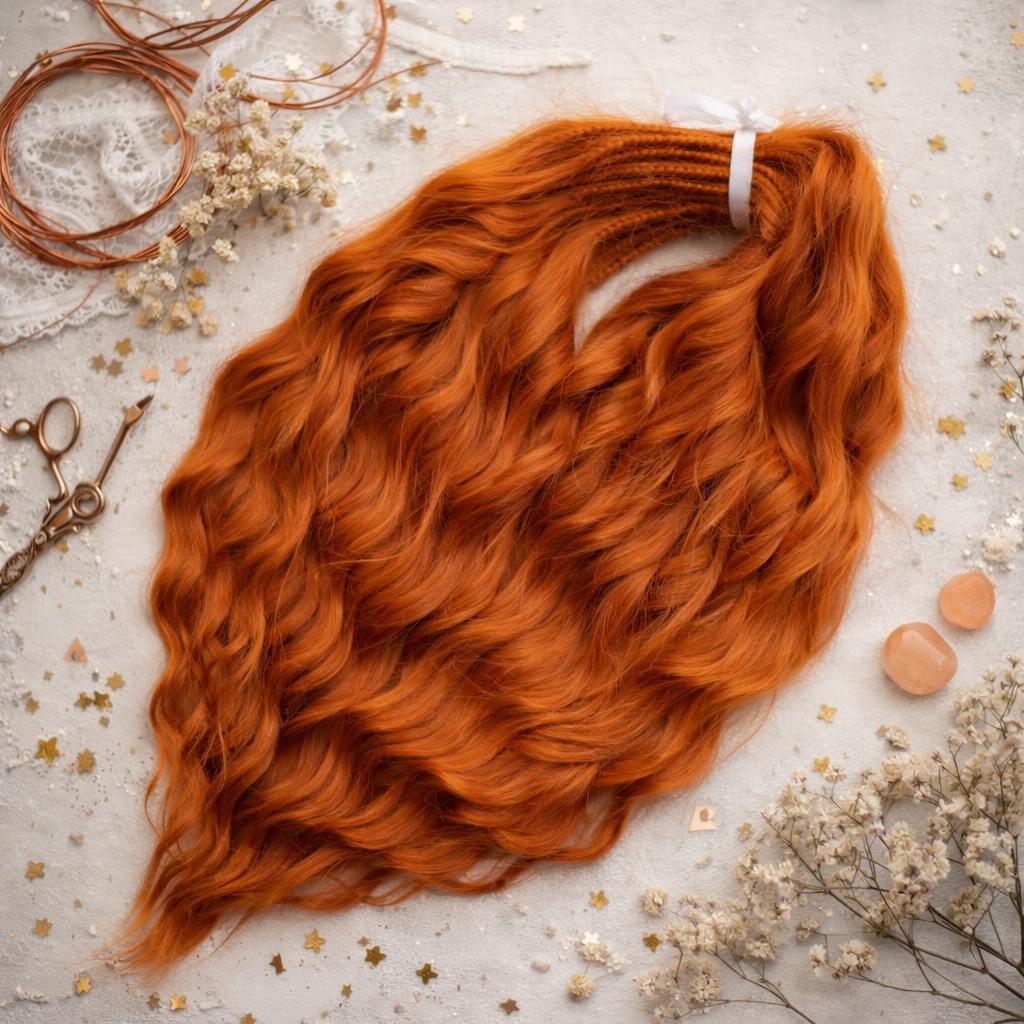 Copper Auburn Hidden Base Visible Length Hair Extensions