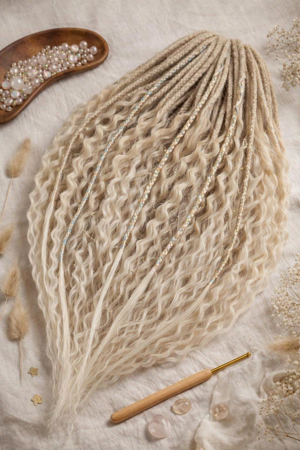 Blonde Hidden Base Hair Extensions – Full Hair Replacement Look, Soft Natural Volume