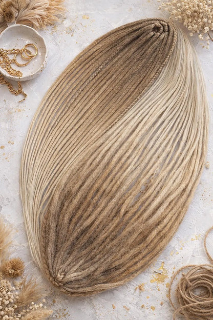 Ombre Blonde Dreadlock Extensions – Soft Synthetic Dreads, Natural Gradient Look