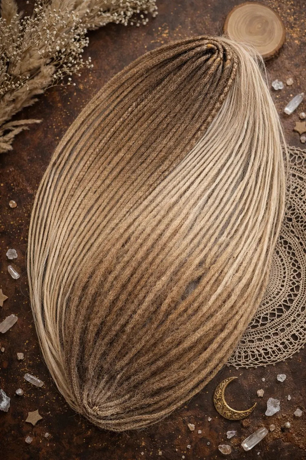Ombre Blonde Dreadlock Extensions – Soft Synthetic Dreads, Natural Gradient Look