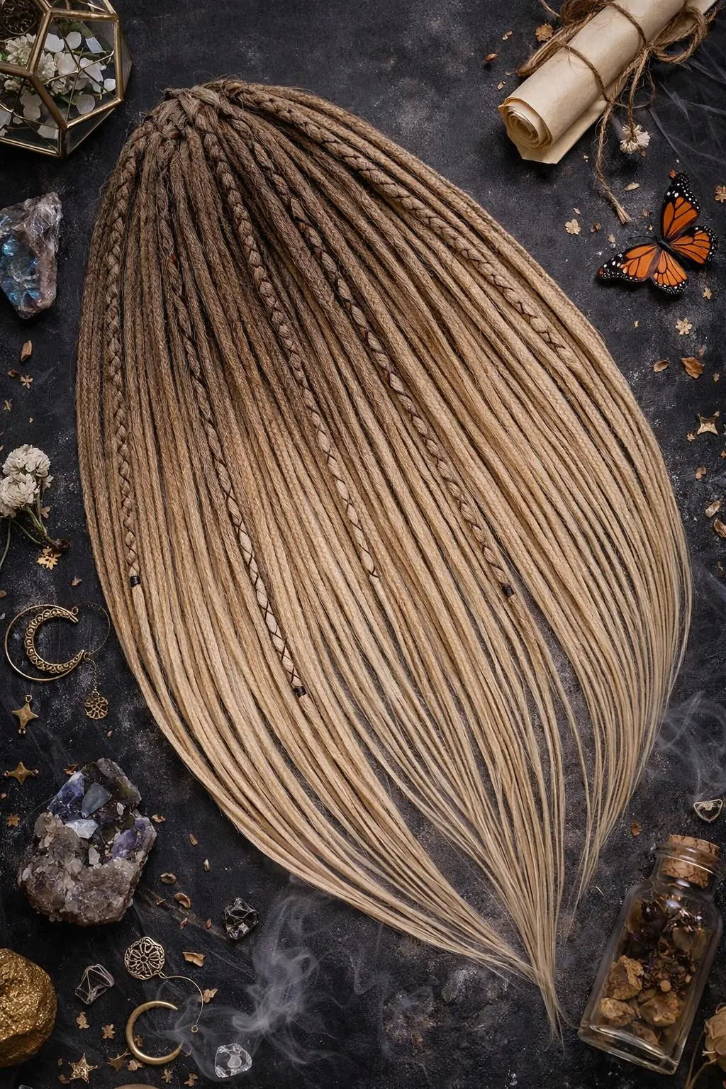 Ombre Blonde Dreadlock Extensions – Soft Synthetic Dreads, Natural Gradient Look