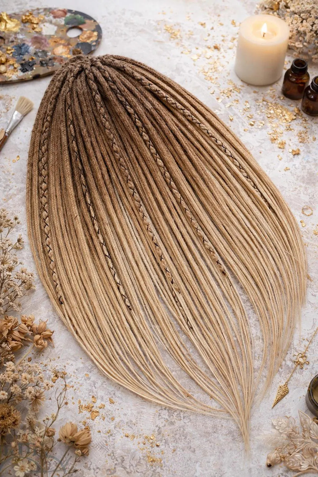 Ombre Blonde Dreadlock Extensions – Soft Synthetic Dreads, Natural Gradient Look