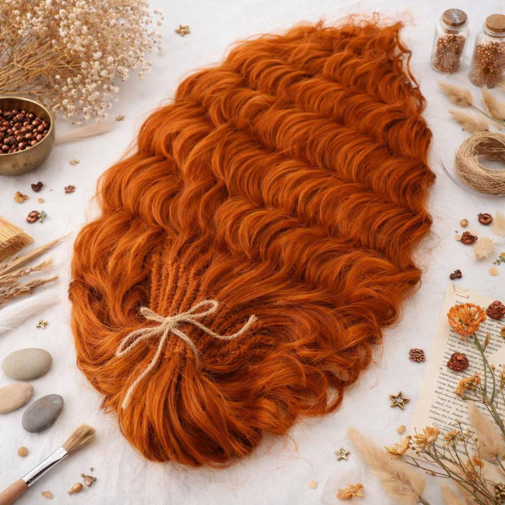 Copper Auburn Hidden Base Visible Length Hair Extensions