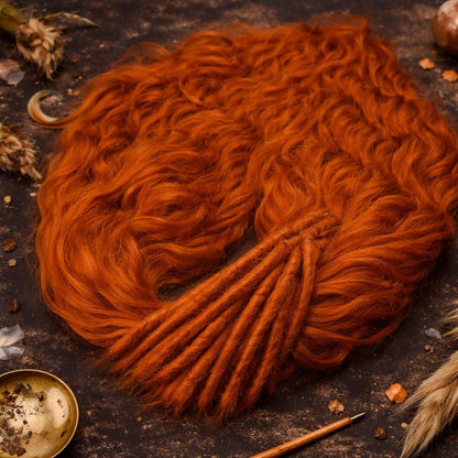 Copper Auburn Hidden Base Visible Length Hair Extensions