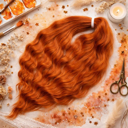 Copper Auburn Hidden Base Visible Length Hair Extensions