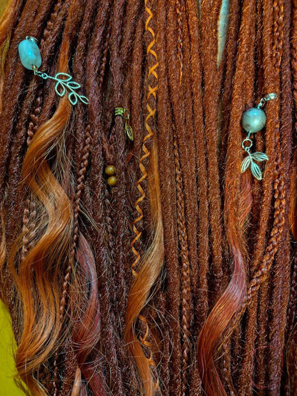 Boho Auburn Double Ended Dreads set