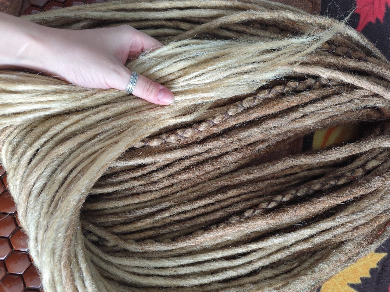 70 cm Sandy Blonde Ombre Dreadlock Extensions – Boho Synthetic Dreads