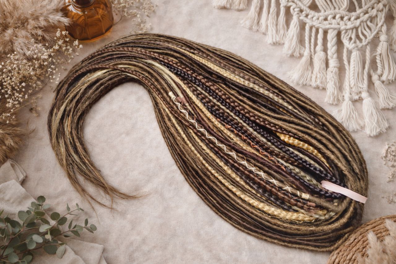 Ultra Thin Dreadlock Extensions – Lightweight Boho Synthetic Micro Dreads, Natural Look