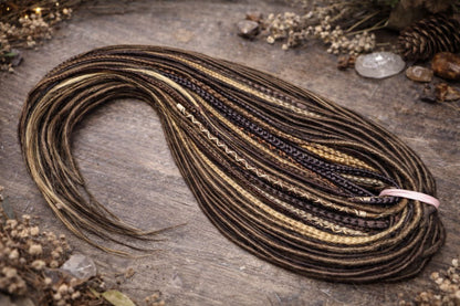 Ultra Thin Dreadlock Extensions – Lightweight Boho Synthetic Micro Dreads, Natural Look