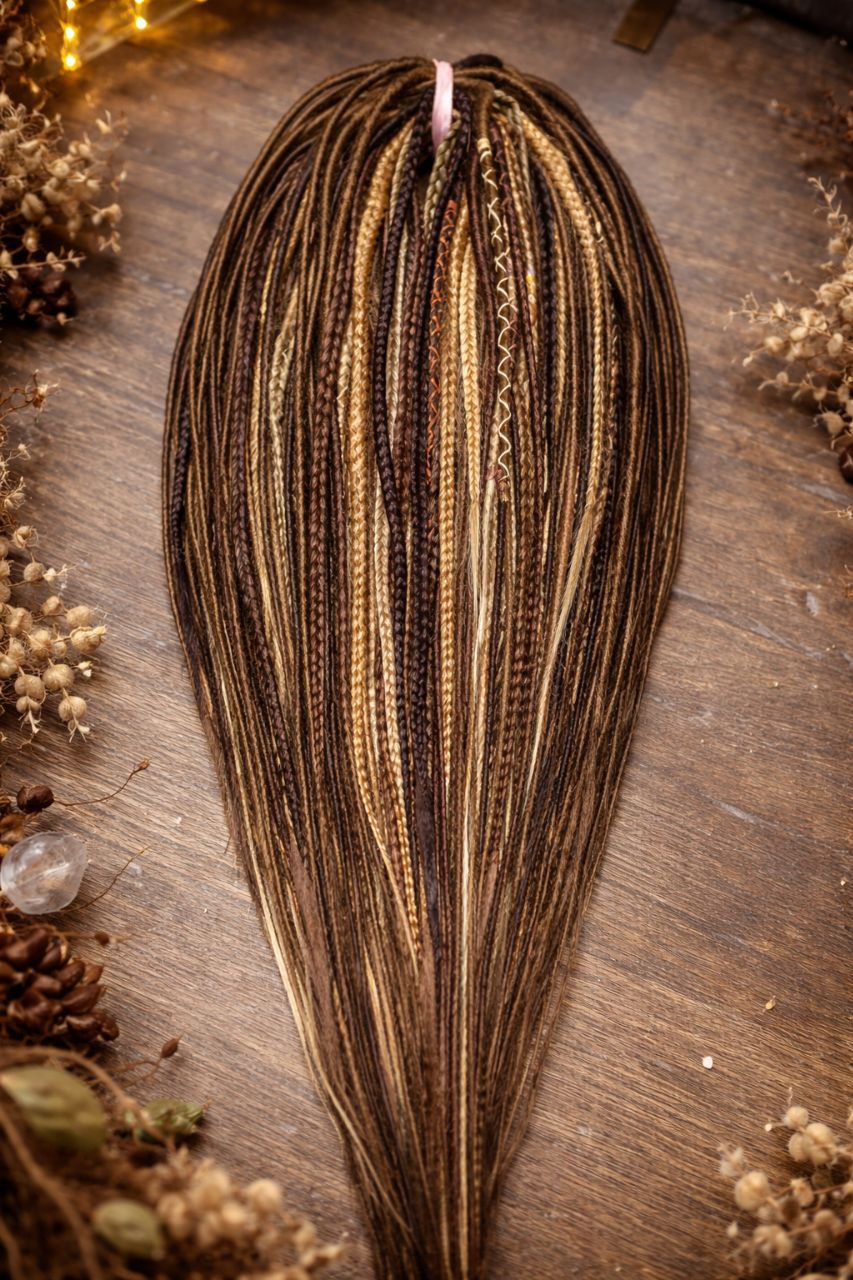 Ultra Thin Dreadlock Extensions – Lightweight Boho Synthetic Micro Dreads, Natural Look