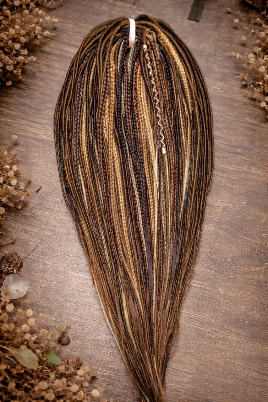 Ultra Thin Dreadlock Extensions – Lightweight Boho Synthetic Micro Dreads, Natural Look