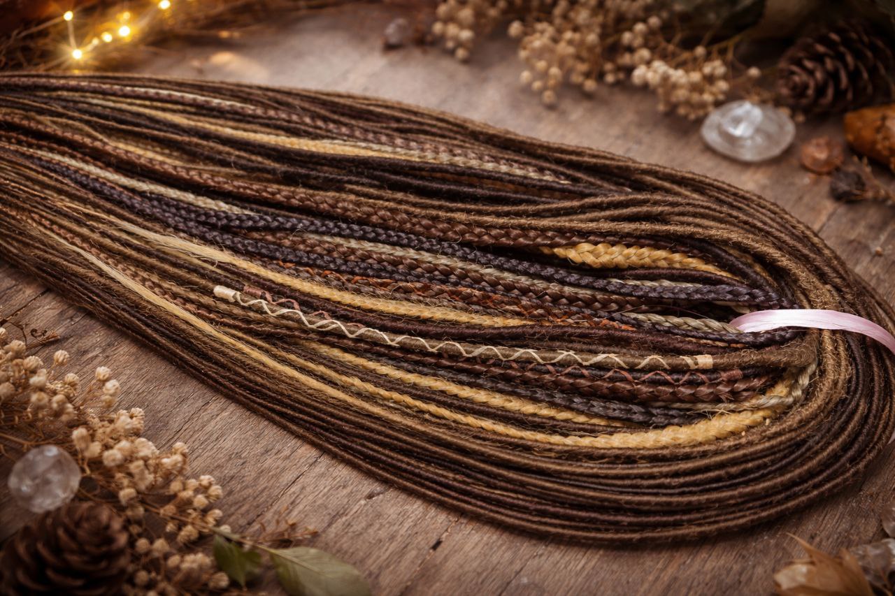 Ultra Thin Dreadlock Extensions – Lightweight Boho Synthetic Micro Dreads, Natural Look