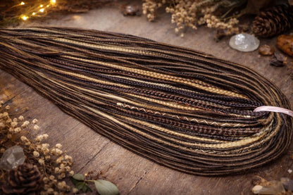 Ultra Thin Dreadlock Extensions – Lightweight Boho Synthetic Micro Dreads, Natural Look
