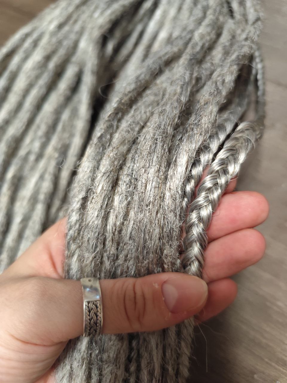 Ash Grey Dreadlock Extensions – Soft Synthetic Dreads, Natural Look & Lightweight