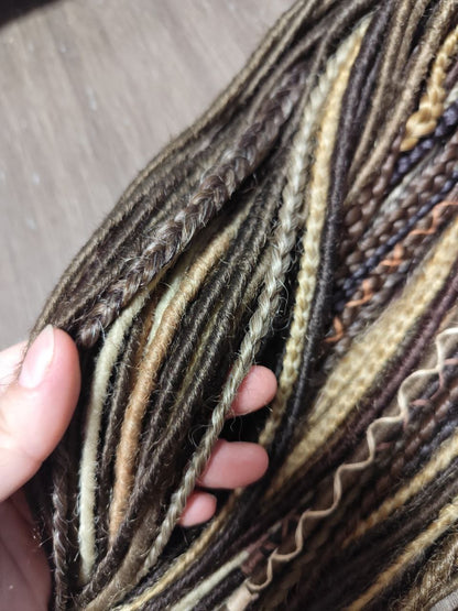 Ultra Thin Dreadlock Extensions – Lightweight Boho Synthetic Micro Dreads, Natural Look