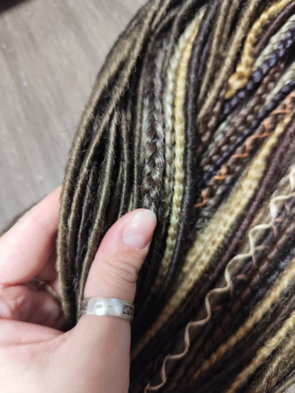 Ultra Thin Dreadlock Extensions – Lightweight Boho Synthetic Micro Dreads, Natural Look