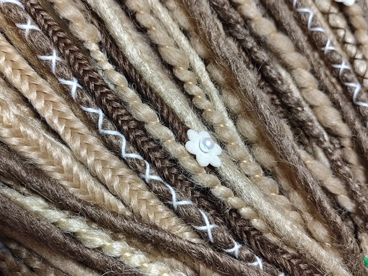 Boho Blonde Dreadlock Extensions | Textured Synthetic DE Dreads