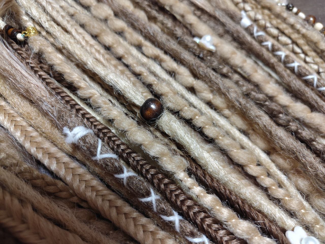 Boho Blonde Dreadlock Extensions | Textured Synthetic DE Dreads