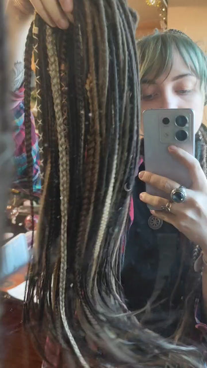 Ultra Thin Dreadlock Extensions – Lightweight Boho Synthetic Micro Dreads, Natural Look