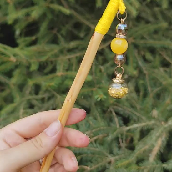 Stylish Yellow Boho Hair Stick - Perfect Gift for Hair Lovers