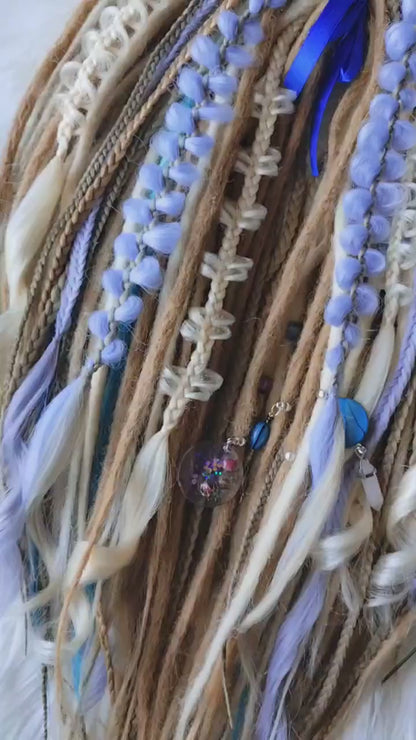 Boho Chic Weizenblond, Sendy &amp; Dunkelblond Doppelendige Synthetische Dreads