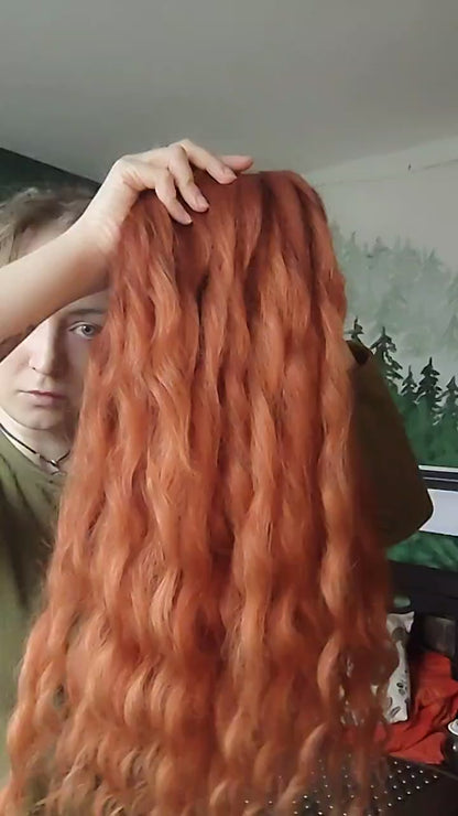 Copper Hidden Base Hair Extensions – Full Hair Replacement Look, Soft Natural Volume